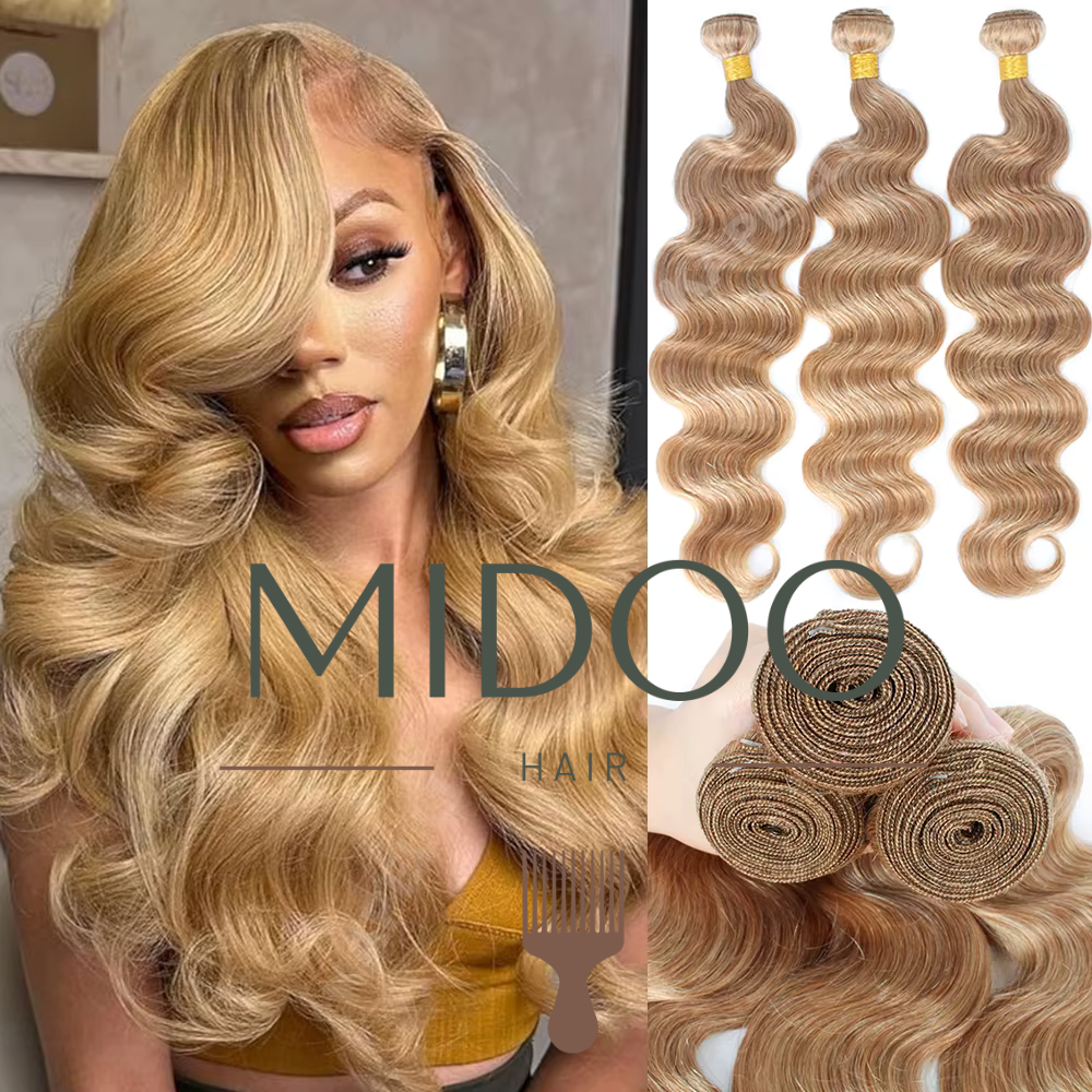 virign Honey Blonde loose body wave  bundle