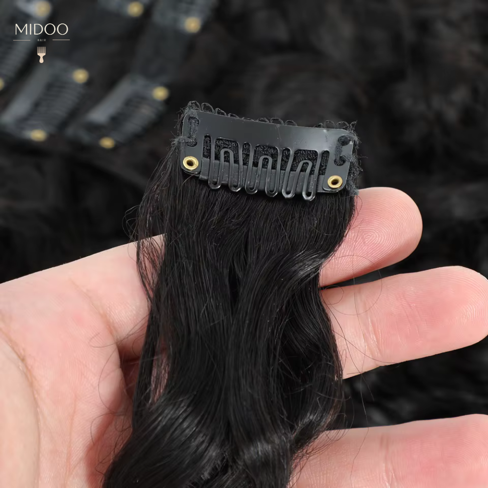 Virgin  curly clip in