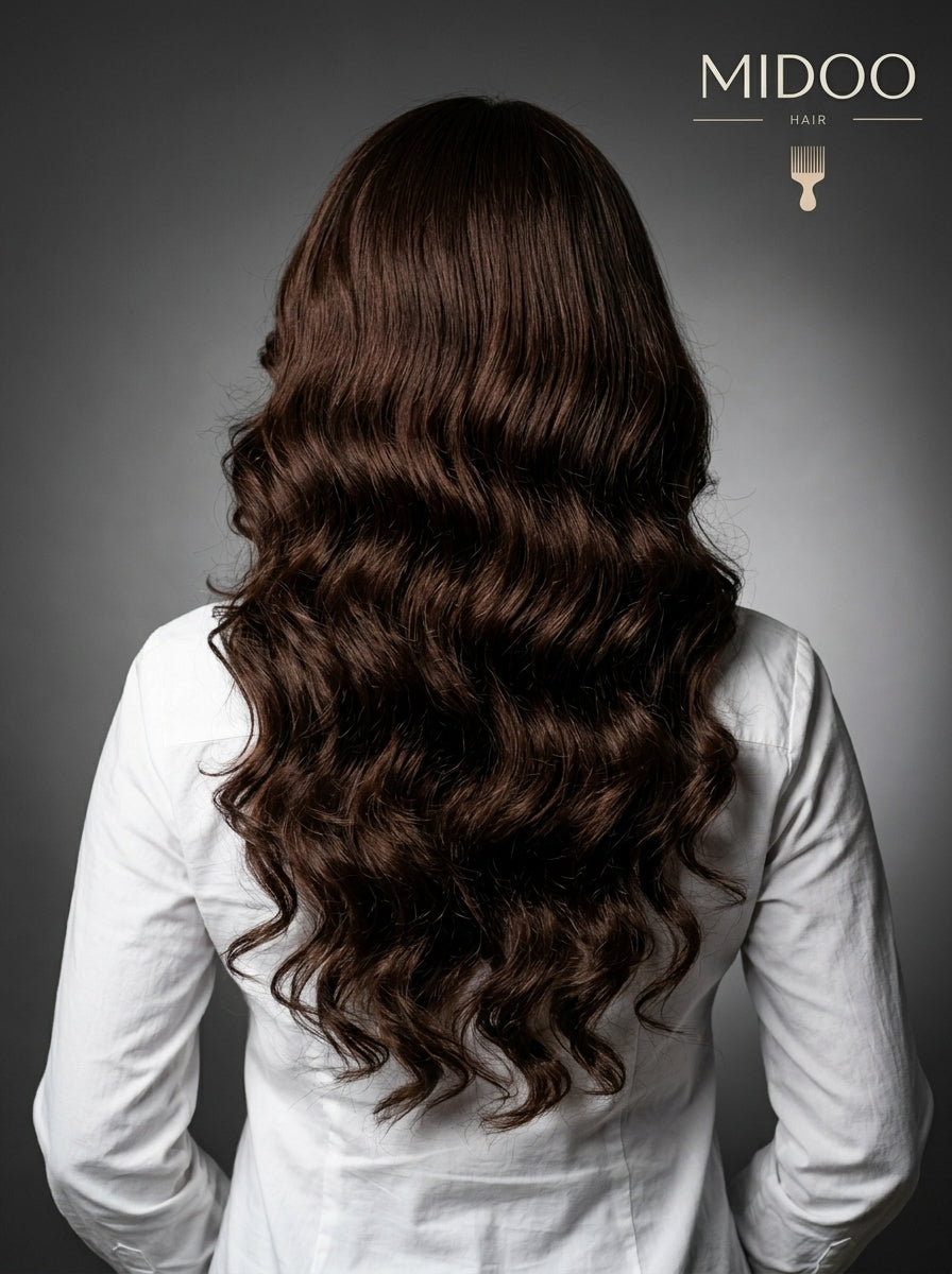 Chocolate Brown Body Wave Lace Front Human Hair Wig